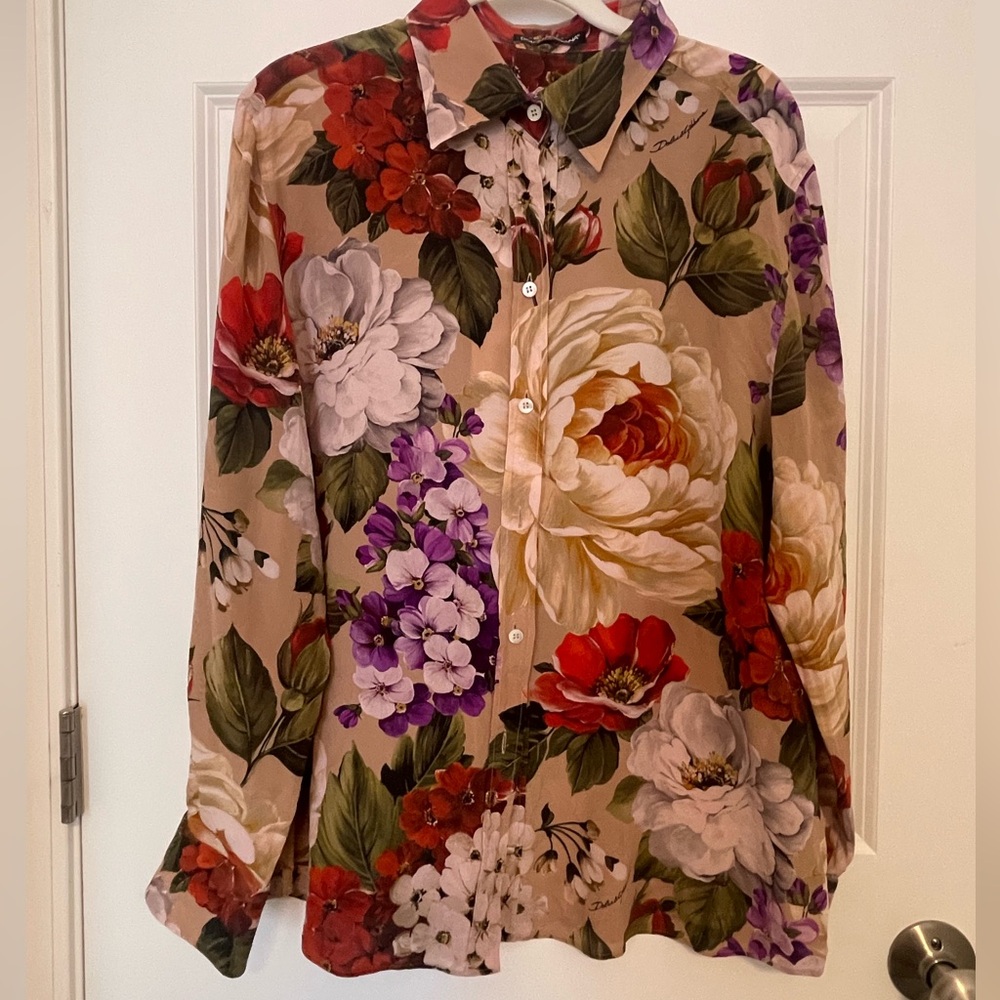 Dolce and Gabbana silk floral shirt